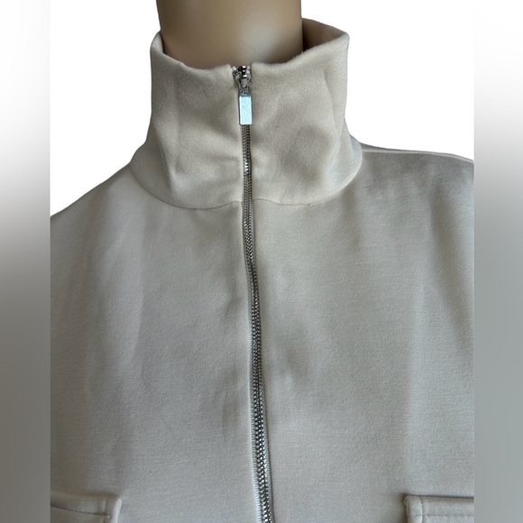 Mango MNG Beige Quarter Zip Oversized High Neck Sweater Casual Comfort Women SzS - Picture 6 of 12